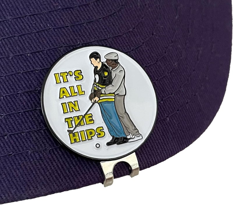 Balanced Co. . Funny Golf Hat Clip with Enamel Magnetic Ball Marker - Image 2